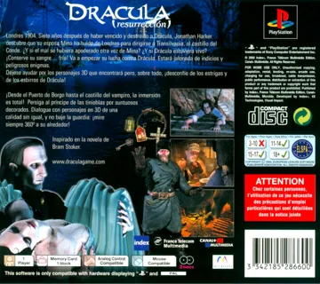 Dracula - Resurreccion (ES) box cover back